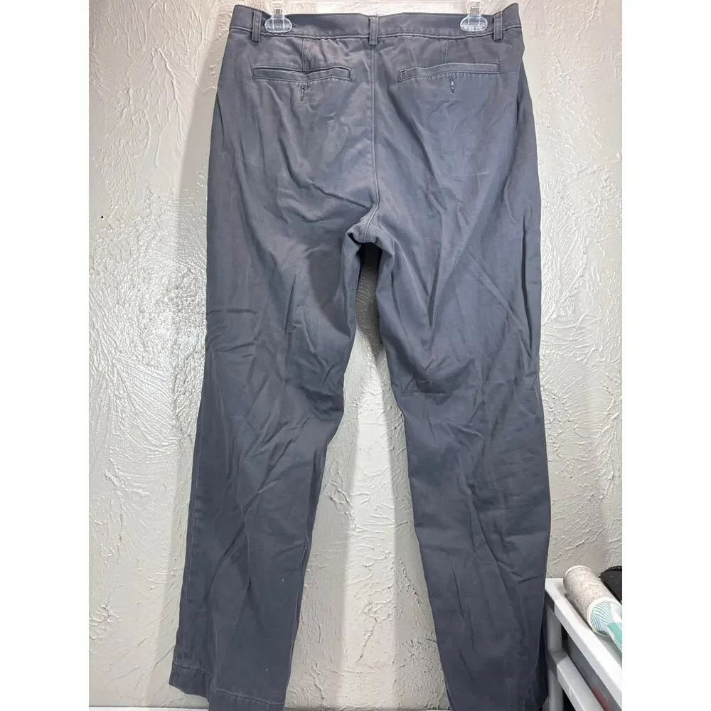 Lands' End Men's Traditional Fit Cotton Flannel Lined Chino Pants‎ gray size 36